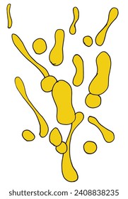 Outline illustration vector image of a splash.
Hand drawn artwork of a spot.
Simple cute original logo.
Hand drawn vector illustration for posters