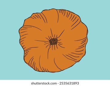 Outline illustration vector image of squashes and pumpkins.
Hand drawn artwork of a pumpkin.
Simple cute original logo.
Hand drawn vector illustration for posters.