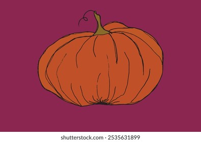 Outline illustration vector image of squashes and pumpkins.
Hand drawn artwork of a pumpkin.
Simple cute original logo.
Hand drawn vector illustration for posters.