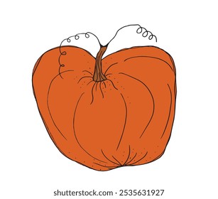 Outline illustration vector image of squashes and pumpkins.
Hand drawn artwork of a pumpkin.
Simple cute original logo.
Hand drawn vector illustration for posters.