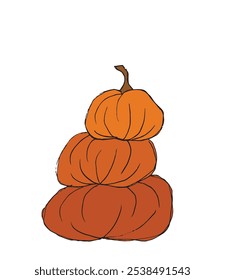 Outline illustration vector image of squashes and pumpkins.
Hand drawn artwork of a pumpkin.
Simple cute original logo.
Hand drawn vector illustration for posters.