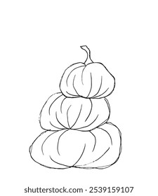 Outline illustration vector image of squashes and pumpkins.
Hand drawn artwork of a pumpkin.
Simple cute original logo.
Hand drawn vector illustration for posters.