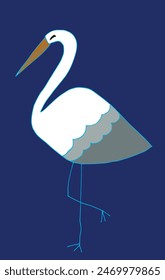 Outline illustration vector image of a stork.
Hand drawn artwork of a stork.
Simple cute original logo.
Hand drawn vector illustration for posters.