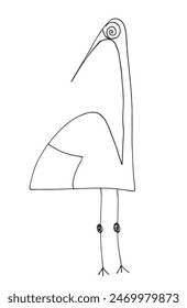 Outline illustration vector image of a stork.
Hand drawn artwork of a stork.
Simple cute original logo.
Hand drawn vector illustration for posters.