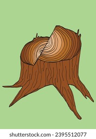 Outline illustration vector image of a stump.
Hand drawn artwork of a log.
Simple cute original logo.
Hand drawn vector illustration for posters, cards, t-shirts.