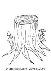 Outline illustration vector image of a stump.
Hand drawn artwork of a log.
Simple cute original logo.
Hand drawn vector illustration for posters, cards, t-shirts.