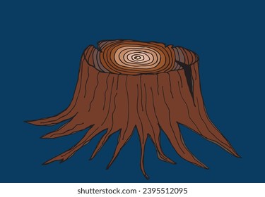 Outline illustration vector image of a stump.
Hand drawn artwork of a log.
Simple cute original logo.
Hand drawn vector illustration for posters, cards, t-shirts.