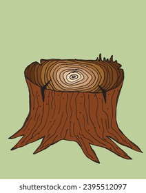 Outline illustration vector image of a stump.
Hand drawn artwork of a log.
Simple cute original logo.
Hand drawn vector illustration for posters, cards, t-shirts.