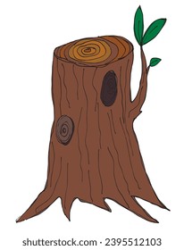 Outline illustration vector image of a stump.
Hand drawn artwork of a log.
Simple cute original logo.
Hand drawn vector illustration for posters, cards, t-shirts.