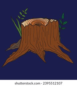 Outline illustration vector image of a stump.
Hand drawn artwork of a log.
Simple cute original logo.
Hand drawn vector illustration for posters, cards, t-shirts.