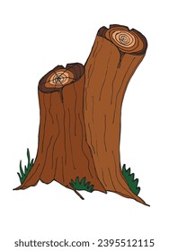 Outline illustration vector image of a stump.
Hand drawn artwork of a log.
Simple cute original logo.
Hand drawn vector illustration for posters, cards, t-shirts.