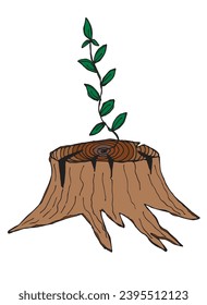 Outline illustration vector image of a stump.
Hand drawn artwork of a log.
Simple cute original logo.
Hand drawn vector illustration for posters, cards, t-shirts.