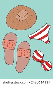 Outline illustration vector image of a summer elements.
Hand drawn artwork of a summer elements.
Simple cute original logo.
Hand drawn vector illustration for posters.