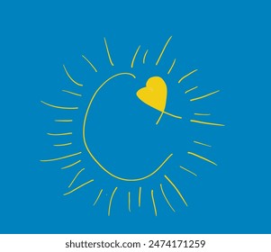 Outline illustration vector image of a sun.
Hand drawn artwork of a sun.
Simple cute original logo.
Hand drawn vector illustration for posters.