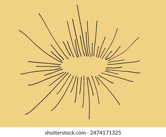 Outline illustration vector image of a sun.
Hand drawn artwork of a sun.
Simple cute original logo.
Hand drawn vector illustration for posters.