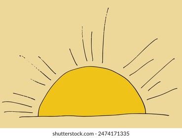 Outline illustration vector image of a sun.
Hand drawn artwork of a sun.
Simple cute original logo.
Hand drawn vector illustration for posters.