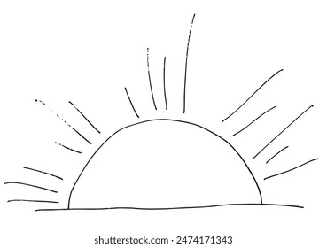 Outline illustration vector image of a sun.
Hand drawn artwork of a sun.
Simple cute original logo.
Hand drawn vector illustration for posters.