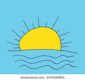 Outline illustration vector image of a sun.
Hand drawn artwork of a sun.
Simple cute original logo.
Hand drawn vector illustration for posters.