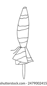 Ilustración de contorno Imagen de Vector de una persiana.
Obra de arte dibujada a mano de una sombrilla.
Simple lindo logotipo original.
Ilustración vectorial dibujada a mano para carteles.