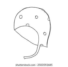 Outline illustration vector image of a swimming cap.
Hand drawn artwork of a swimming cap.
Simple cute original logo.
Hand drawn vector illustration for posters.
