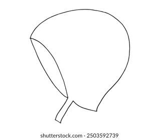 Outline illustration vector image of a swimming cap.
Hand drawn artwork of a swimming cap.
Simple cute original logo.
Hand drawn vector illustration for posters.