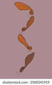 Outline illustration vector image of a sycamore seeds.
Hand drawn artwork of a sycamore seeds.
Simple cute original logo.
Hand drawn vector illustration for posters.