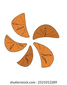 Outline illustration vector image of a tangerine.
Hand drawn artwork of a tangerine.
Simple cute original logo.
Hand drawn vector illustration for posters.