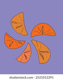 Ilustración de contorno Imagen de Vector de una mandarina.
Dibujado a mano obra de arte de una mandarina.
Logo original lindo simple.
Ilustración vectorial dibujada a mano para carteles.