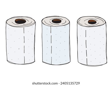 Outline illustration vector image of a toilet paper.
Hand drawn artwork of a toilet paper.
Simple cute original logo.
Hand drawn vector illustration for posters