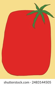 Outline illustration vector image of a tomato.
Hand drawn artwork of a tomato.
Simple cute original logo.
Hand drawn vector illustration for posters.