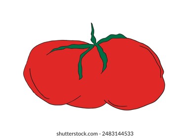 Ilustración de contorno Imagen de Vector de un tomate.
Obra de arte dibujada a mano de un tomate.
Simple lindo logotipo original.
Ilustración vectorial dibujada a mano para carteles.