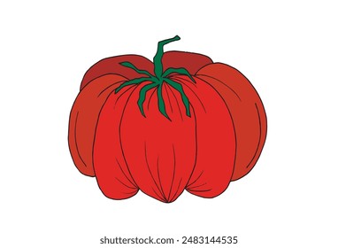 Outline illustration vector image of a tomato.
Hand drawn artwork of a tomato.
Simple cute original logo.
Hand drawn vector illustration for posters.