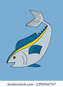 Outline illustration vector image of a tuna fish.
Hand drawn artwork of a tuna fish
Simple cute original logo.
Hand drawn vector illustration for posters, cards, t-shirts.