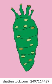 Outline illustration vector image of a wasabi.
Hand drawn artwork of a wasabi.
Simple cute original logo.
Hand drawn vector illustration for posters.