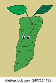 Outline illustration vector image of a wasabi.
Hand drawn artwork of a wasabi.
Simple cute original logo.
Hand drawn vector illustration for posters.