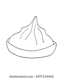 Outline illustration vector image of a wasabi.
Hand drawn artwork of a wasabi.
Simple cute original logo.
Hand drawn vector illustration for posters.