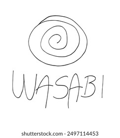 Outline illustration vector image of a wasabi.
Hand drawn artwork of a wasabi.
Simple cute original logo.
Hand drawn vector illustration for posters.