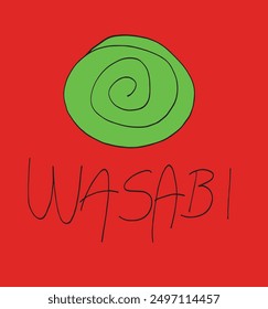 Outline illustration vector image of a wasabi.
Hand drawn artwork of a wasabi.
Simple cute original logo.
Hand drawn vector illustration for posters.