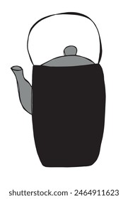 Outline illustration vector image of a  watering can.
Hand drawn artwork of a watering can.
Simple cute original logo.
Hand drawn vector illustration for posters.