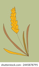 Outline illustration vector image of a wheat.
Hand drawn artwork of a wheat.
Simple cute original logo.
Hand drawn vector illustration for posters.