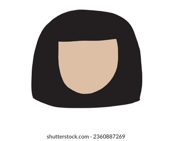 Outline illustration vector image of a woman face.
Hand drawn artwork of a woman silhouette. 
Simple cute original logo.
Hand drawn vector illustration for posters, cards, t-shirts.