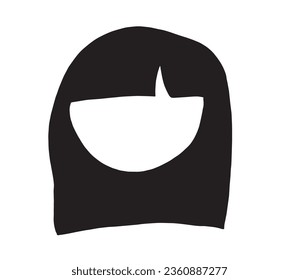 Outline illustration vector image of a woman face.
Hand drawn artwork of a woman silhouette. 
Simple cute original logo.
Hand drawn vector illustration for posters, cards, t-shirts.