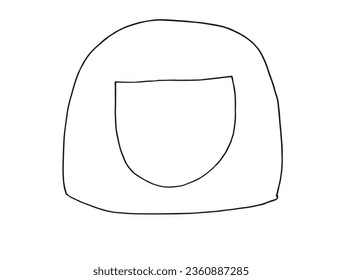 Outline illustration vector image of a woman face.
Hand drawn artwork of a woman silhouette. 
Simple cute original logo.
Hand drawn vector illustration for posters, cards, t-shirts.