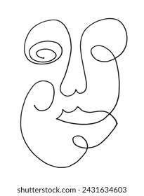 Ilustración de contorno imagen vectorial de una cara de mujer.
Dibujo a mano de una silueta de cara de mujer.
Simple lindo logotipo original.
Dibujado a mano ilustración vectorial para carteles.