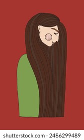 Outline illustration vector image of a woman.
Hand drawn artwork of a woman.
Simple cute original logo.
Hand drawn vector illustration for posters.