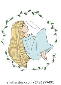 Outline illustration vector image of a woman.
Hand drawn artwork of a woman.
Simple cute original logo.
Hand drawn vector illustration for posters.