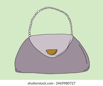 Outline illustration vector image of a womans bag.
Hand drawn artwork of a womans purse.
Simple cute original logo.
Hand drawn vector illustration for posters.