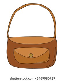 Outline illustration vector image of a womans bag.
Hand drawn artwork of a womans purse.
Simple cute original logo.
Hand drawn vector illustration for posters.