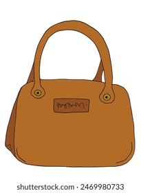 Outline illustration vector image of a womans bag.
Hand drawn artwork of a womans purse.
Simple cute original logo.
Hand drawn vector illustration for posters.