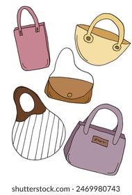 Outline illustration vector image of a womans bag.
Hand drawn artwork of a womans purse.
Simple cute original logo.
Hand drawn vector illustration for posters.